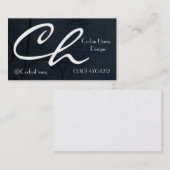 Zwart canvas en goudmoderne Visitekaartjes (Voorkant / Achterkant)