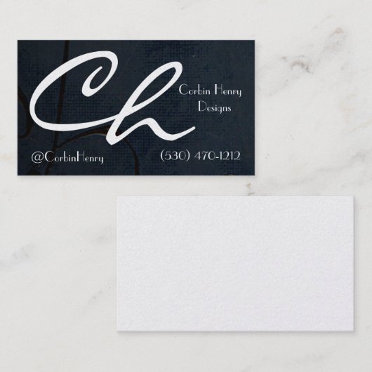 Zwart canvas en goudmoderne Visitekaartjes (Voorkant / Achterkant)