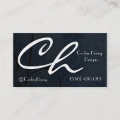 Zwart canvas en goudmoderne Visitekaartjes (Voorkant)