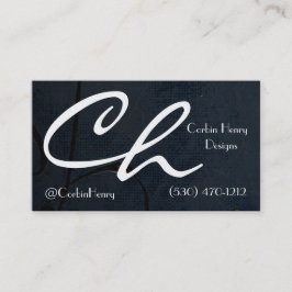 Zwart canvas en goudmoderne Visitekaartjes