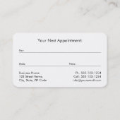 Zwart Canvas Gouden Schaar Hair Stylist Business Afsprakenkaartje (Achterkant)