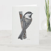 Zwart-capped Chickadee Art Kaart (Voorkant)