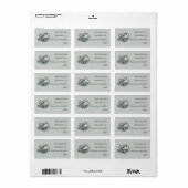 Zwart Capped Chickadee Bird Linkerkant Etiket (Full Sheet)