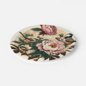 Zwart Capped Chickadee Pioen Kunst Natuur Liefhebb Papieren Bordje (Gekanteld)