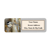 Zwart Capped Chickadee Retouradres Labels (Voorkant)