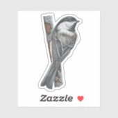 Zwart-capped Chickadee Sticker (Vel)