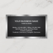 Zwart Carbon Fiber Staal Huishoudelijke Toestellen Visitekaartje (Achterkant)