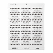 Zwart Carnaval Stripes Adresetiketten Etiket (Full Sheet)