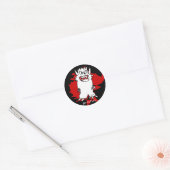 Zwart Cartoon Monster gepersonaliseerd label (Envelop)