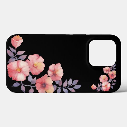 Zwart Case-Mate iPhone Case (Achterkant (horizontaal))