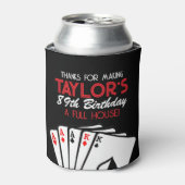 Zwart Casino Poker Verjaardagsfeestje Favor Blikjeskoeler (Blikje Voorkant)