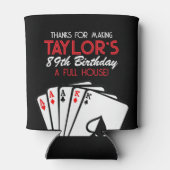 Zwart Casino Poker Verjaardagsfeestje Favor Blikjeskoeler (Achterkant)