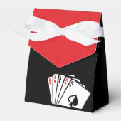 Zwart Casino Poker Verjaardagsfeestje Favorietendo Bedankdoosjes (Voorkant Zijde)