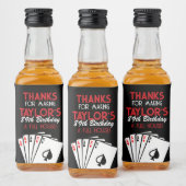 Zwart Casino Poker Verjaardagsgunst Likeurfles Etiket (Flessen)