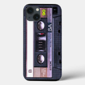 Zwart Cassettebandje Case-Mate iPhone Case (Achterkant)