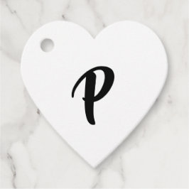 Zwart Casual Script Monogram Bedankt Bedankjes Labels