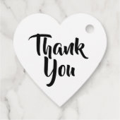 Zwart Casual Script Monogram Bedankt Bedankjes Labels (Achterkant)