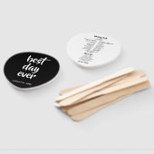 Zwart Casual Script | Typografie Huwelijksfan Handwaaier (Niet-gemonteerd)