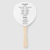 Zwart Casual Script | Typografie Huwelijksfan Handwaaier (Achterkant)