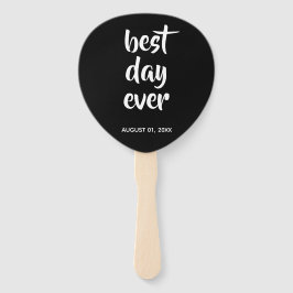 Zwart Casual Script | Typografie Huwelijksfan Handwaaier