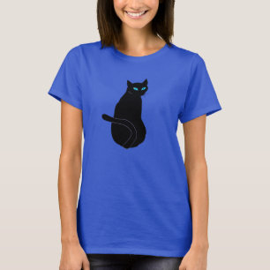Zwart Cat Grappig T-shirt
