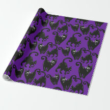 Zwart Cat Halloween Wrapping Papier