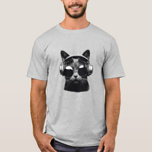 Zwart Cat Jammin' T-shirt