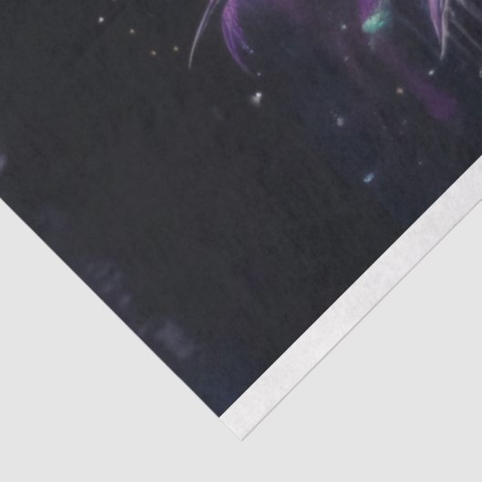 Zwart Cat Moon Tissue Papier (Detail)