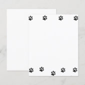 Zwart Cat Paws Papier Blad (Voorkant / Achterkant)