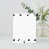 Zwart Cat Paws Papier Blad (Staand voorkant)
