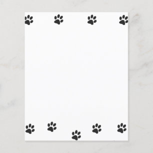 Zwart Cat Paws Papier Blad