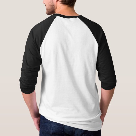 Zwart Cat Raglan T-shirt (Achterkant)