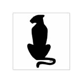 Zwart Cat Silhouet grote rubberen stempel geen han (Afrduk)