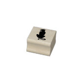 Zwart Cat Silhouet klein rubber stempel geen handv (Stempel)
