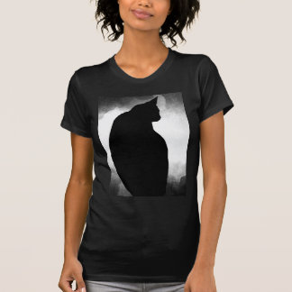 Zwart Cat Silhouet T-shirt