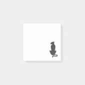 Zwart Cat Silhouet witte notitieblokken Post-it® Notes (Voorkant)