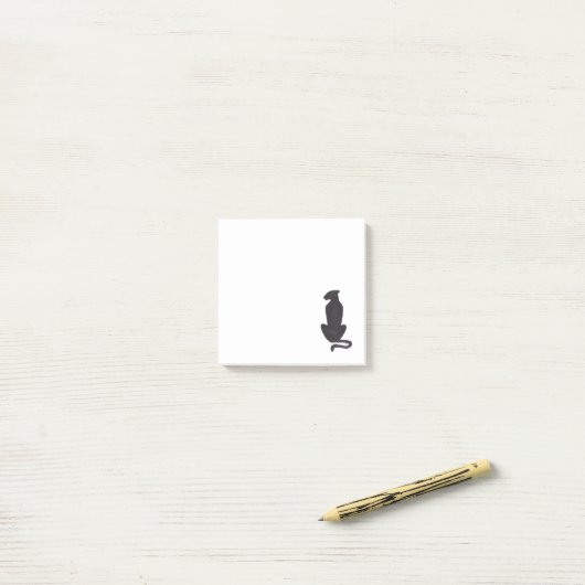 Zwart Cat Silhouet witte notitieblokken Post-it® Notes (Op bureau)