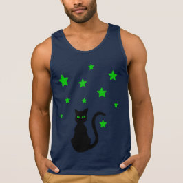 Zwart Cat Stars T-shirt