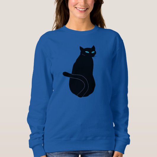 Zwart Cat Sweatshirt (Voorkant)