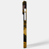 Zwart Cat Yellow Eyes Flowers Case-Mate iPhone Case (Achterkant / Links)