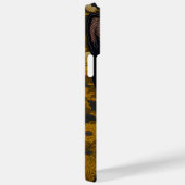 Zwart Cat Yellow Eyes Flowers Case-Mate iPhone Case (Achterkant / Rechts)