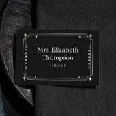 Zwart Celestial Bruiloft Plaats Naam Kaarten DIY