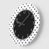 Zwart centrum met kleine zwarte poolpuntjes wit ba grote klok (Hoek)