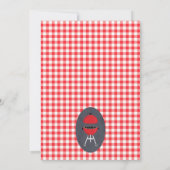 Zwart Chalkboard Achtertuin BBQ Verjaardag Uitnodi Kaart (Achterkant)