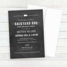 Zwart Chalkboard Achtertuin BBQ Verjaardagsfeest
