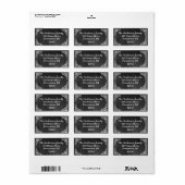 Zwart Chalkboard lijst aanpassen adreslabel Etiket (Full Sheet)