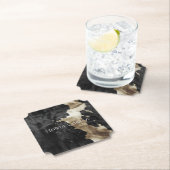 Zwart Champagne Goud Koeienhuid Kartonnen Onderzetters (Insitu)