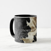 Zwart Champagne Goud Koeienhuid Mok (Voorkant links)