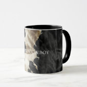 Zwart Champagne Goud Koeienhuid Mok (Voorkant rechts)