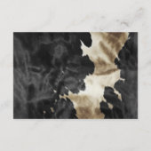 Zwart Champagne Goud Koeienhuid RSVP Informatiekaartje (Achterkant)